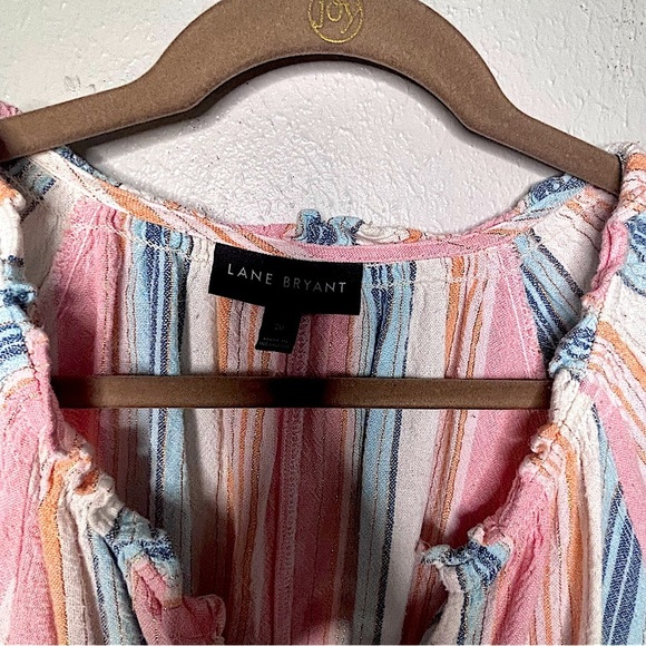 COPY - Lane Bryant Striped, Sleeveless Top Sz. 20 - Picture 4 of 6